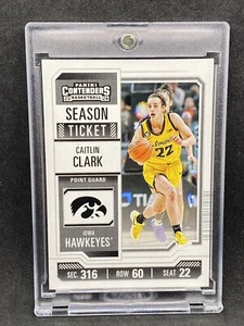 CAITLIN CLARK ROOKIE SEASON TICKET YELLOW JERSEY SSP IOWA INDIANA FEVER INVEST - Picture 1 of 2