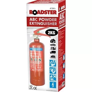 2KG Dry Powder Fire Extinguisher With Wall Bracket Car Van Taxi Bus Home Office - Picture 1 of 2