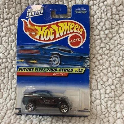 Jeep Jeepster Hot Wheels Future Fleet 2000 serie 3/4 negro #003 5 velocidades sellado Foto 1 de 4