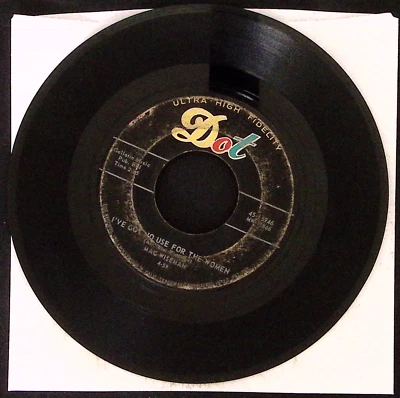 MAC WISEMAN JIMMY BROWN THE NEWSBOY/I'VE GOT NO USE FOR THE.. VINYL 45 VG 42-188 - Image 1 of 2