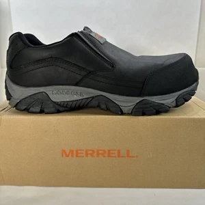 Merrell Moab Adventure Moc Carbon Fiber Toe Black Leather Boots Men’s Size 12 - Picture 1 of 10
