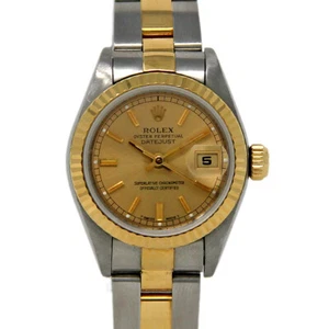 Rolex Datejust 26mm Steel Gold Champagne AUTOMATIC 69173 *2YEARWARRANTY* #I1958 - Picture 1 of 5
