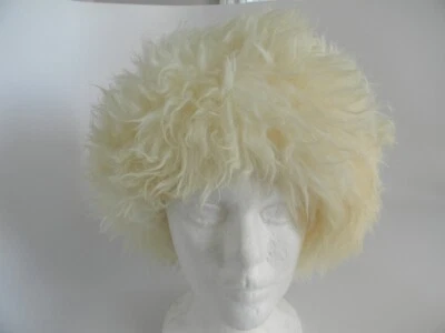 Sombrero de piel de cordero genuino vintage para mujer hecho en Italia talla 7 1\4 - 7 3\8 Foto 1 de 4