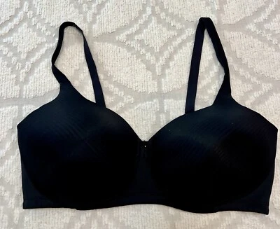 VANITY FAIR Bra 72389/72238 40DD Black Stripe Comfort Strap Convertible Wireless - Image 1 of 4