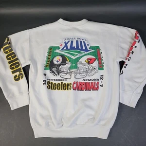 Sudadera blanca de colección Superbowl XLIII 2009 Pittsburgh Steelers Arizona Cardinals - Imagen 1 de 10