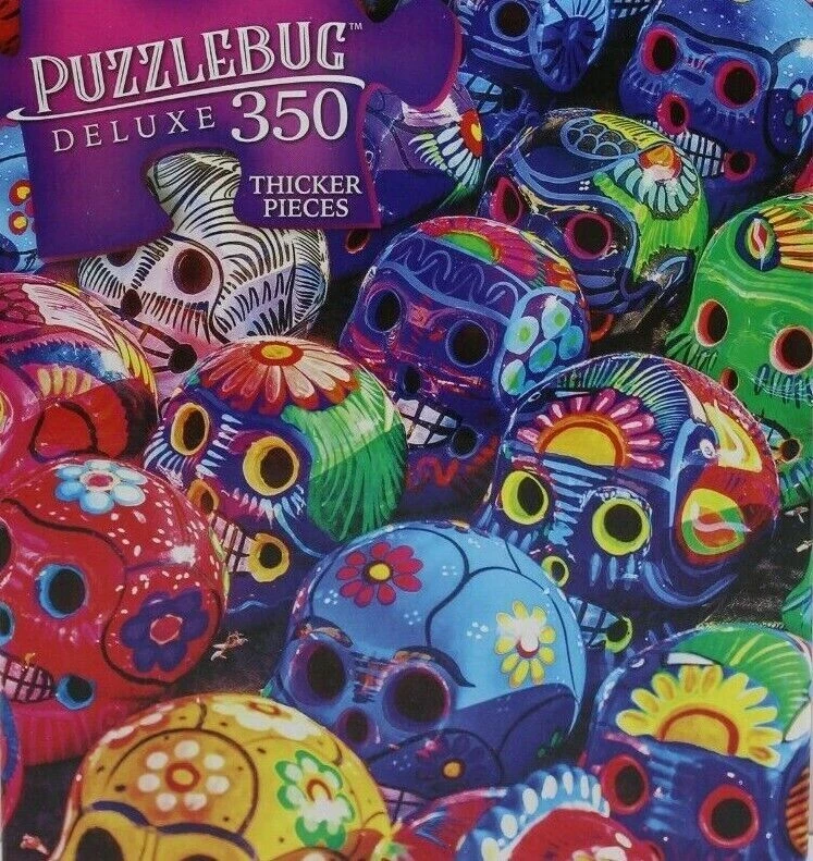 Jigsaw Puzzle 350 Piece Colorful Sugar Skulls 20 X 12 350 Puzzlebug - Image 1 of 3