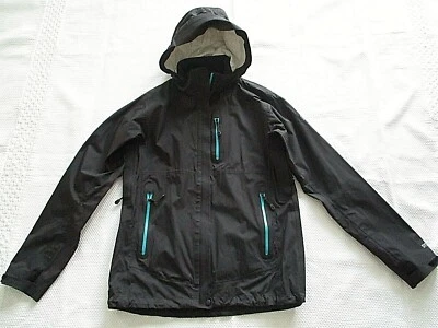 Eastern Mountain Sports Rain coat Hooded women Small black System Three - Image 1 of 4