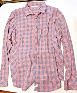 Vintage WOOLRICH Womens Larage Button Up Long Sleeve Plaid Classic Cotton! - Picture 1 of 4