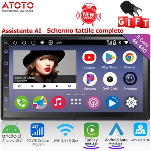 ATOTO A6PL 7" Autoradio Android Sistemi multimediali 4G LTE AI ChatGPT GPS NAVI - Foto 1 di 8