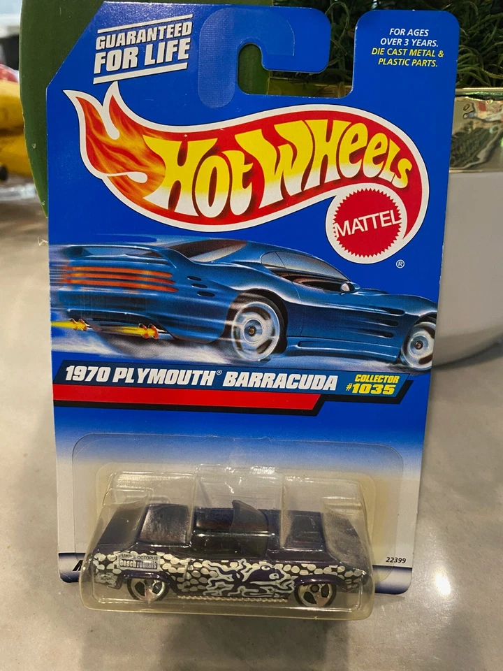 1998 Vintage Hot Wheels Collecteur #1035 1970 Plymouth barracuda Violet W/3 Sp - Photo 1/1