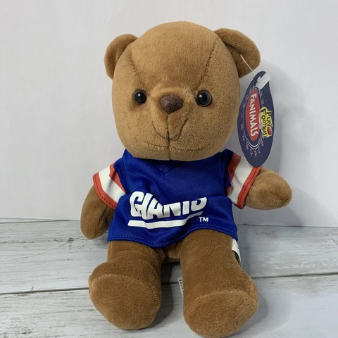 Vintage Fanimals NY Giants NFL Football Bear Plush Beanie Jersey Stuffed Toy NWT Cover