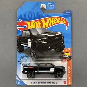 Hot Wheels '19 Chevy Silverado Trail Boss LT Black HW Hot Trucks 5/10 Belltech - Picture 1 of 9