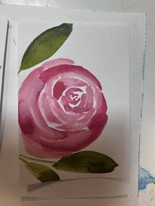 ACEO Original  Art watercolor and ink  Card Abstract Art , Fashion Watercolor - Picture 1 of 1