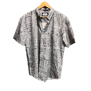 Camisa RSVLTS Gris Star Wars Dare Mighty Things Para Hombre Con Botones Talla Grande - Imagen 1 de 5