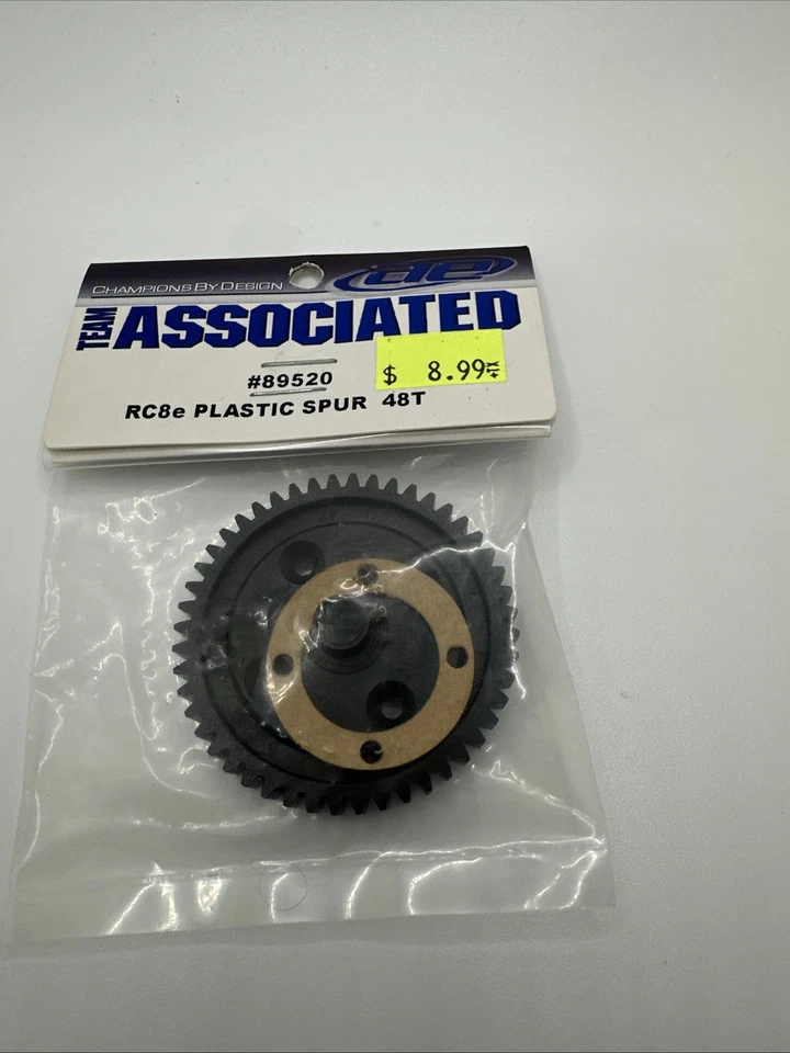 Team Associated #89520 - RC8e Plastic Spur 48 Tooth Black - Image 1 of 1