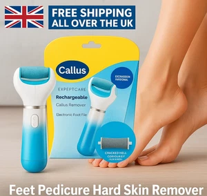 Lima Piedi Elettrica Ricaricabile Callo Rimuovi Pelle Dura Piedi Pedicure UK STOCK - Foto 1 di 9