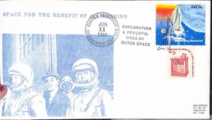 1982 Space For The Benefit Of All Mankind Exploration & Peaceful Space Cover - Picture 1 of 2