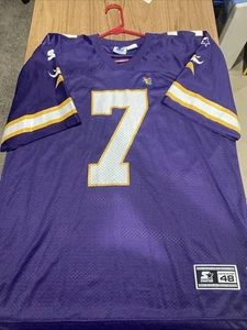 Minnesota Vikings Jersey Mens L 48 NFL Randall Cunningham Starter 90s NWT - Picture 1 of 8