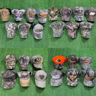 Lot Of 26 Camo Hunting Hats Caps Realtree Mossy Oak Ariat Outdoor Reseller READ - Image 1 of 4