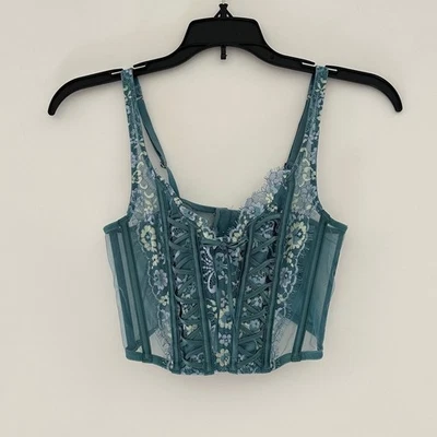 Victoria's Secret Lace Sheer Mesh Corset Top Size XS Romantic Bustier Lingerie - Image 1 of 4
