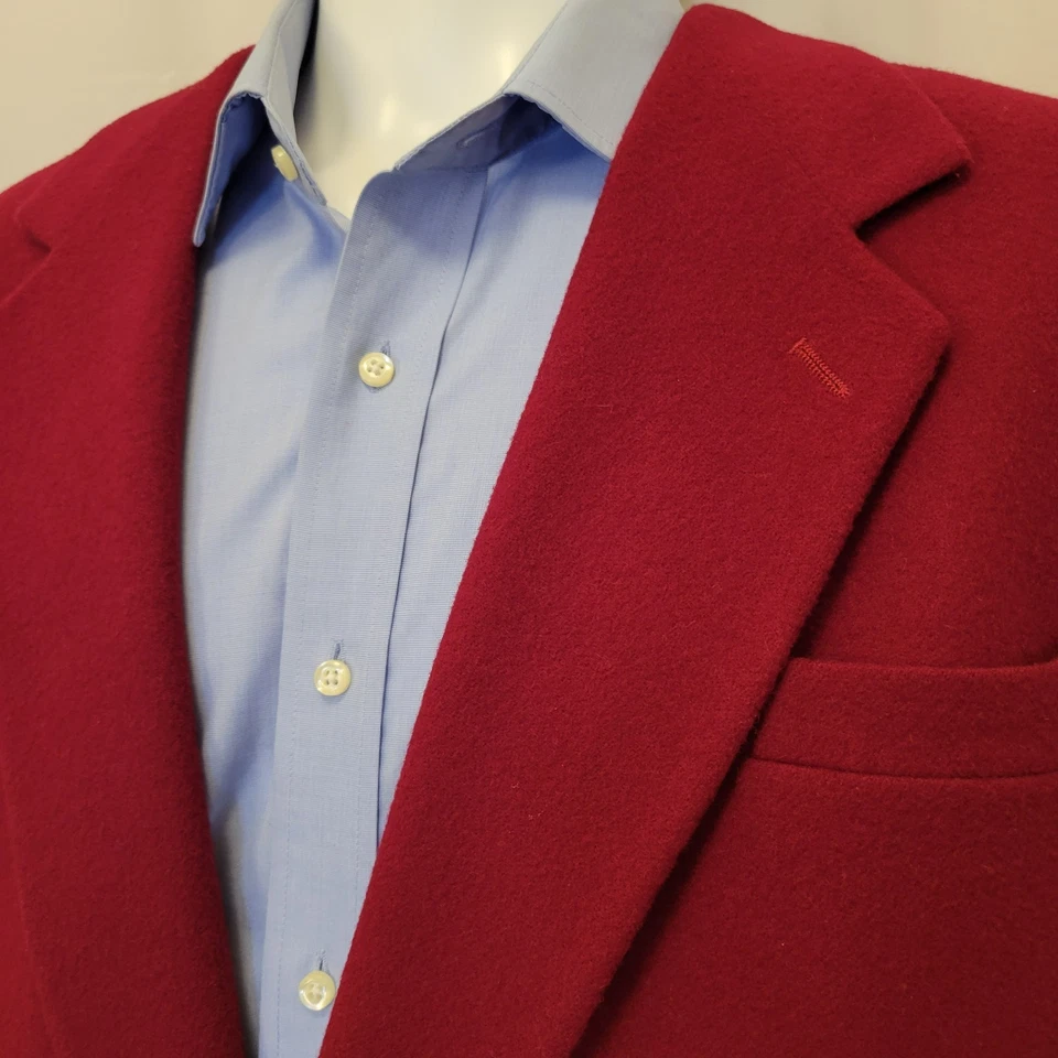 Putzer's Big & Tall sport coat mens 48XL red 100% camel hair VTG blazer 50 - Image 1 of 4