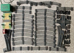 Meccano Hornby O gauge electric 3 rail Track Lot + Transformer +Speed Controller - Picture 1 of 21