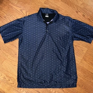 NIKE Golf Short Sleeve Polo  Large Mens UV Dri-Fit Blue - Picture 1 of 8