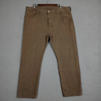 Jeans Levis 501 Para Hombre 40x30 Marrón Ajuste Original Botón Mosca Denim Recto Algodón Foto 1 de 4