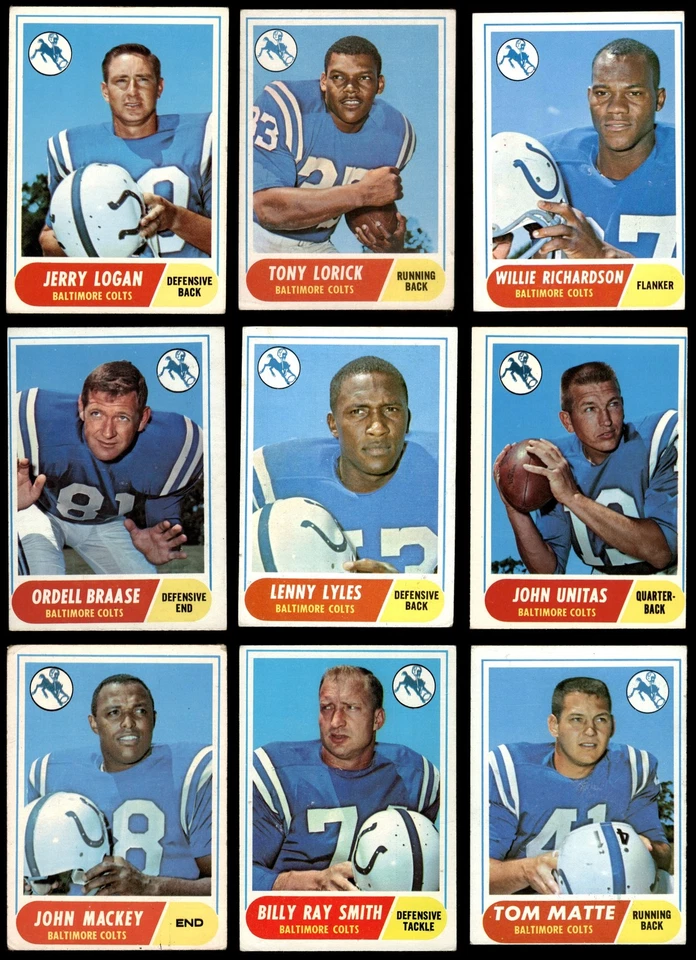1968 Topps Baltimore Colts Team Set 2.5 - GD+ 7128768 - Image 1 of 1