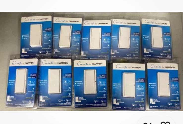 9 PIEZAS**Interruptor inteligente de encendido/apagado Lutron Claro (DVRF-5NS-WH-R) blanco*NUEVO*💥 Foto 1 de 1