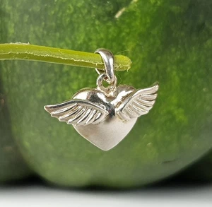 SCHMUCK-STCK ANHÄNGER SILBER Flügel KINDER NEU HERZ - Bild 1 von 2