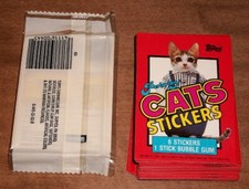 Perlorian Cats Topps 1983 Complete 55 Sticker Card Set NMint + Wrapper