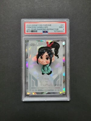 2023 Topps Chrome Disney 100 Princess Vanellope #21 Diamond Refractor /100 PSA 9 - Image 1 of 4