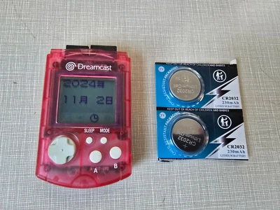Sega Dreamcast Visual Memory Unit VMU Memory Card Pink HKT-7000 US SELLER - Image 1 of 4