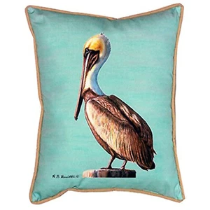 Pelican - Teal Large Indoor/Outdoor Pillow 16x20 - Picture 1 of 1