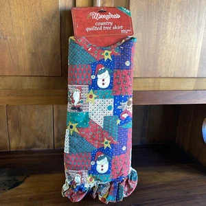 MERRYBRITE 46” Diameter Christmas Tree Skirt BRAND NEW Colorful Snowmen Santa - Picture 1 of 10
