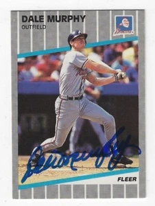 Autographed  DALE MURPHY 1989 Fleer Atlanta Braves Card #596 w/ COA - Picture 1 of 1