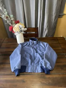 America Jac Navy Zip Up Medium Jacket Vintage Made In the USA - Picture 1 of 4