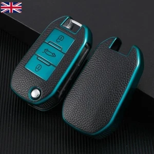 Leder TPU Fernbedienung Auto Schlüssel Hülle Cover für Peugeot 3008 4007 5008 6007 508 408  - Bild 1 von 9