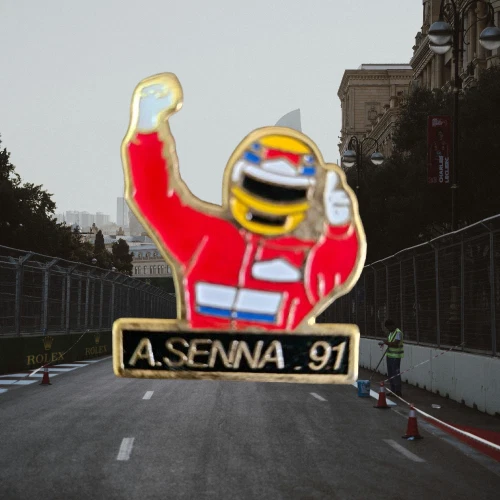 Sammler Pin - AUTO/KFZ - Formel 1 Fahrer "A.Senna" - Fundstücke - Bild 1 von 1