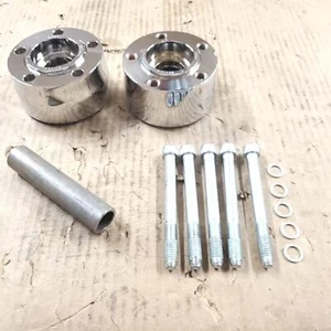 Buje de rueda delantero Mag personalizado cromado Harley Touring FLH excavadora 1987-1999 doble disco - Imagen 1 de 16