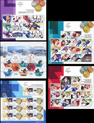 Corea del Sur 2018 "Juegos Olímpicos de Invierno Pyeong-Chang" 5 hojas Foto 1 de 4