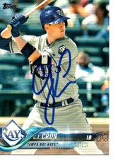 C.J. Cron Tampa Bay Rays 2018 Topps Series 2 Signed Card