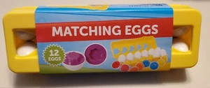Matching Egg Shape Color Game Toddler Kids Easter Eggs Toys Puzzle Play Set-New - Picture 1 of 10