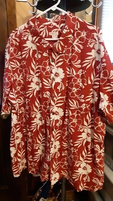 Merona Hawaiian Inspired Print Shirt Mens Sz 2XL Casual Button Up Cot⁸ton - Image 1 of 4