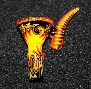 14mm FLAMING VORTEX Glasschiebeschale mit integriertem Sieb Tabak Glas Schiebeschale - Bild 1 von 4