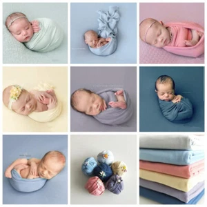 Newborn Photography Props Baby Swaddling Wrap Blanket Backdrop Background Cloth - Picture 1 of 27