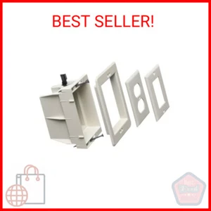 Arlington DVFR1W-1 Recessed Electrical/Outlet Mounting Box, Single Gang - Picture 1 of 2