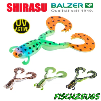 Balzer Shirasu Clone Frog 12 + 16cm Gummi Frosch UV Barsch Hecht Zander Köder - Bild 1 von 2