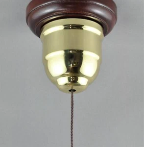CEILING CORD LIGHT SWITCH-POLISHED BRASS PULL-CLASSIC ELECTRIC-antique HERITAGE - Picture 1 of 7